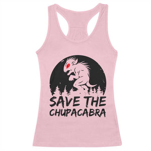 Chupacabra Racerback Tank Top Funny Cryptid Save The Goat Sucker Gift TS12 Light Pink Print Your Wear