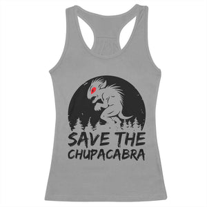 Chupacabra Racerback Tank Top Funny Cryptid Save The Goat Sucker Gift TS12 Sport Gray Print Your Wear