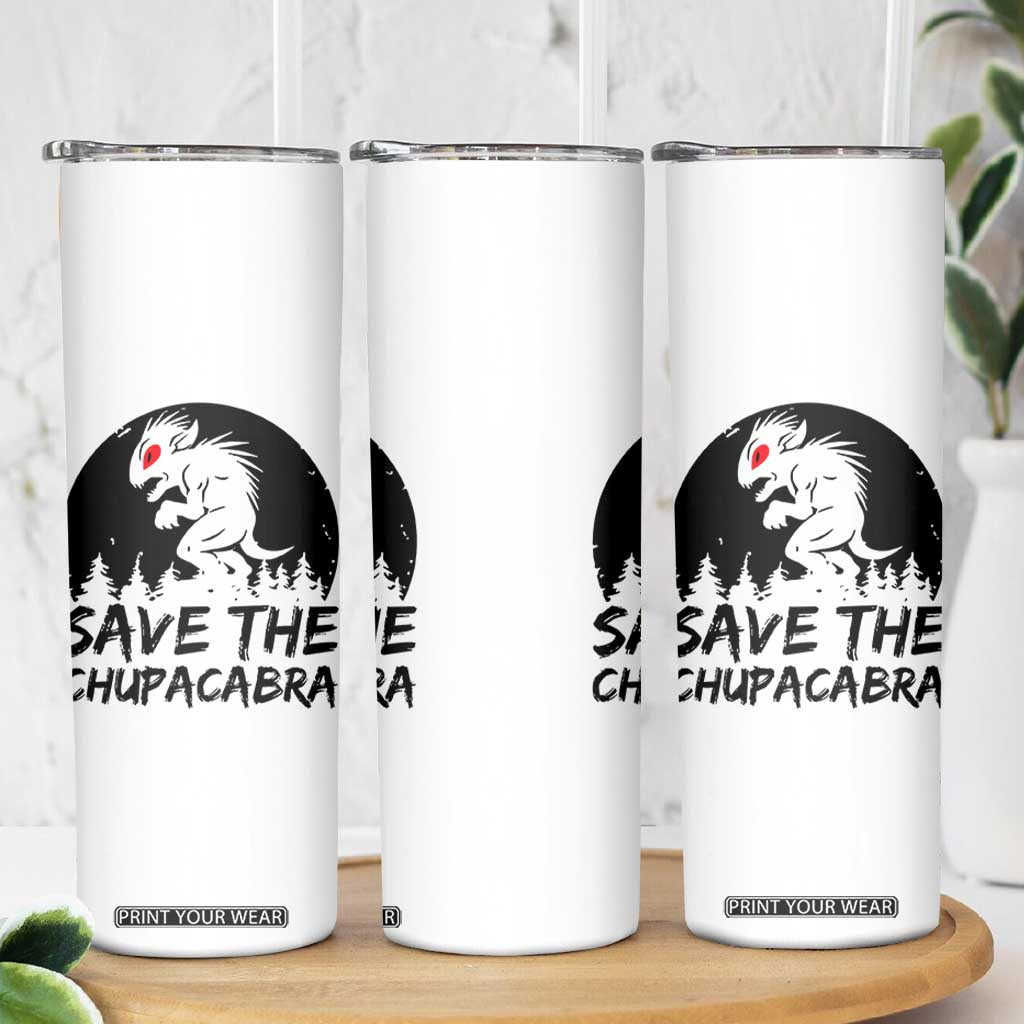 Chupacabra Skinny Tumbler Funny Cryptid Save The Goat Sucker Gift TS12 Print Your Wear