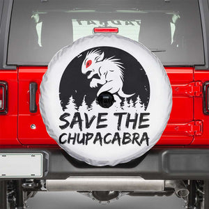 Chupacabra Spare Tire Cover Funny Cryptid Save The Goat Sucker Gift TS12 White Print Your Wear