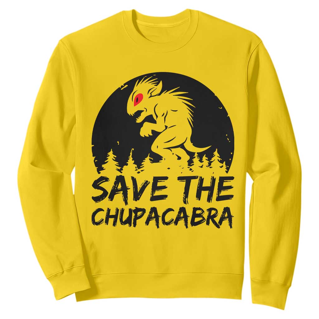 Chupacabra Sweatshirt Funny Cryptid Save The Goat Sucker Gift TS12 Daisy Print Your Wear