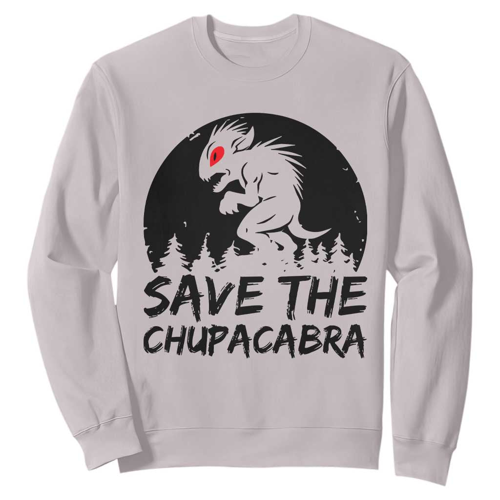 Chupacabra Sweatshirt Funny Cryptid Save The Goat Sucker Gift TS12 Ice Gray Print Your Wear