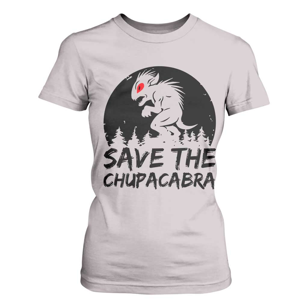 Chupacabra T Shirt For Women Funny Cryptid Save The Goat Sucker Gift TS12 Ice Gray Print Your Wear