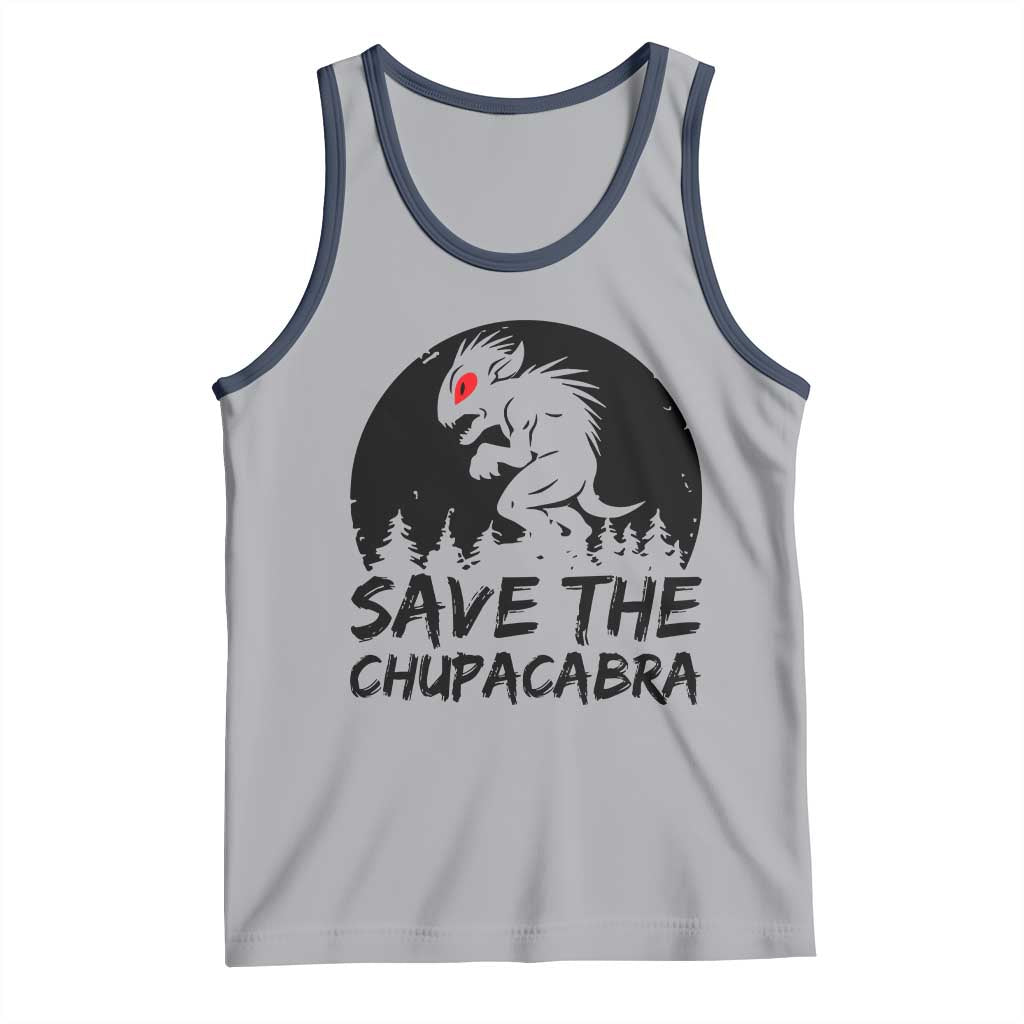 Chupacabra Tank Top Funny Cryptid Save The Goat Sucker Gift TS12 Athletic Heather Navy Print Your Wear