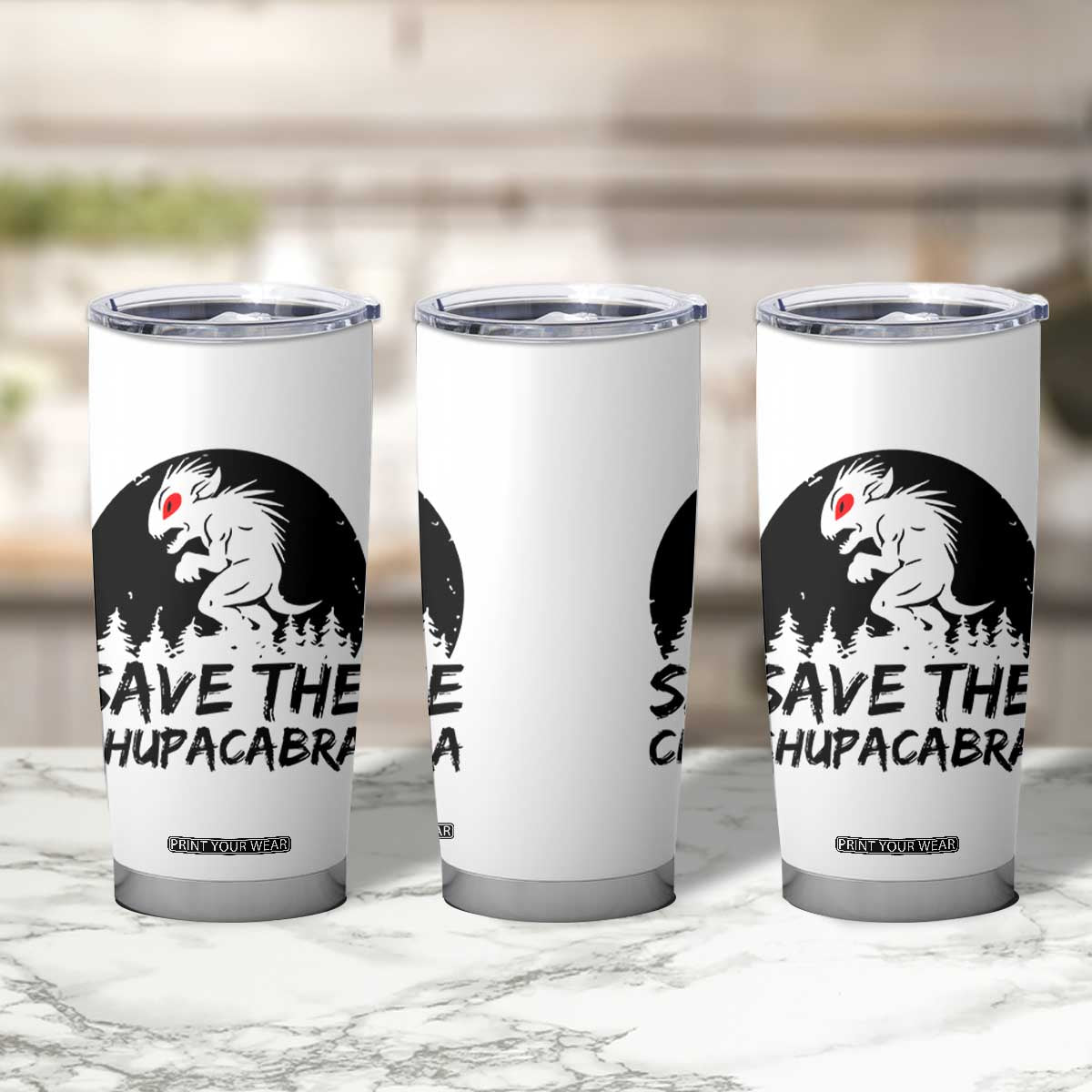 Chupacabra Tumbler Cup Funny Cryptid Save The Goat Sucker Gift TS12 Print Your Wear