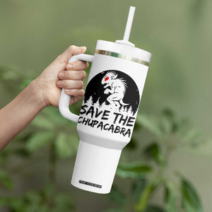 Chupacabra Tumbler With Handle Funny Cryptid Save The Goat Sucker Gift TS12 Print Your Wear
