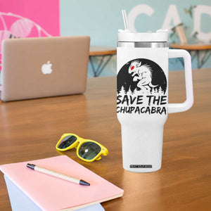 Chupacabra Tumbler With Handle Funny Cryptid Save The Goat Sucker Gift TS12 Print Your Wear