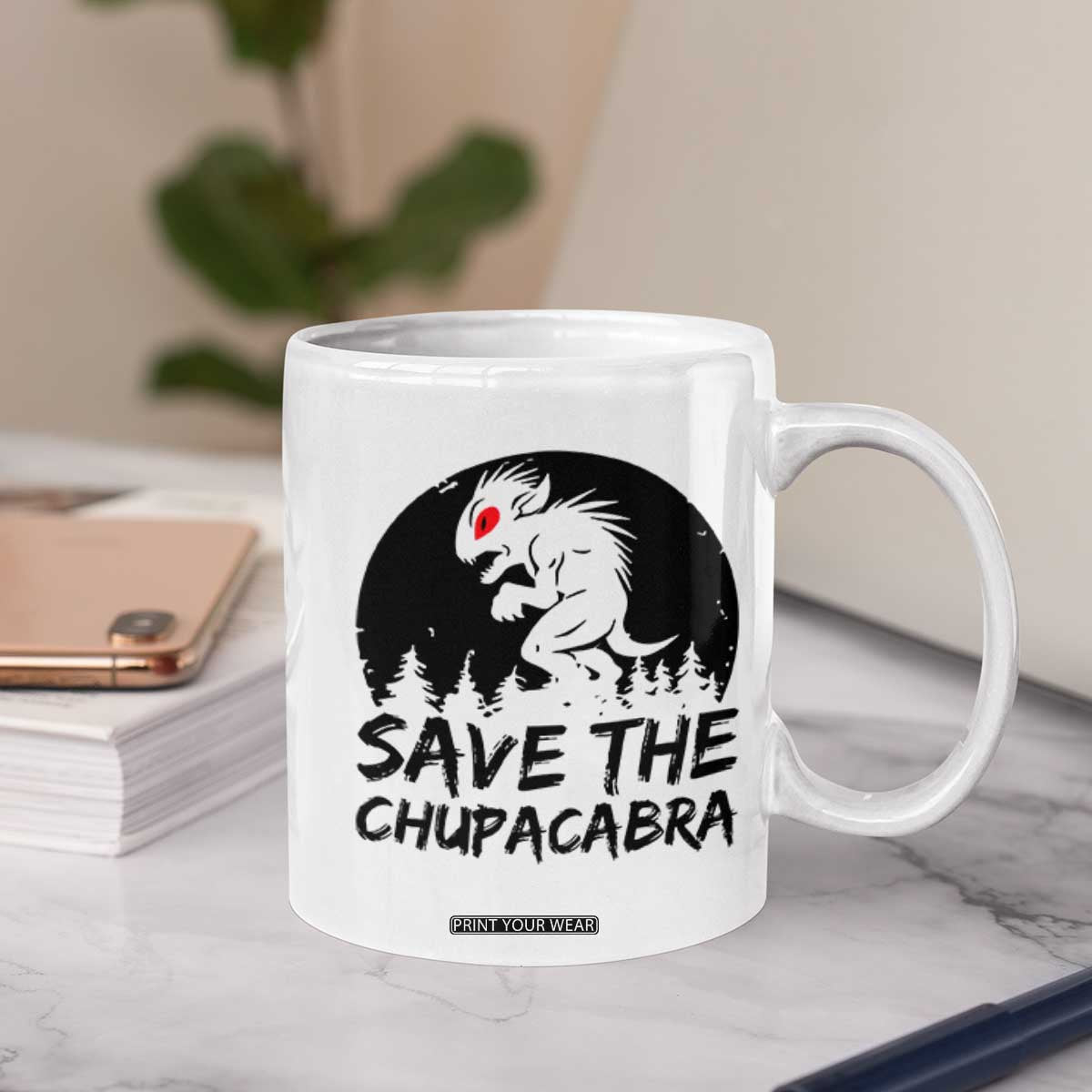 Chupacabra Coffee Mug Funny Cryptid Save The Goat Sucker Gift TS12 Print Your Wear