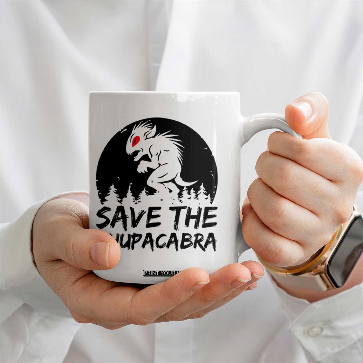 Chupacabra Coffee Mug Funny Cryptid Save The Goat Sucker Gift TS12 Print Your Wear