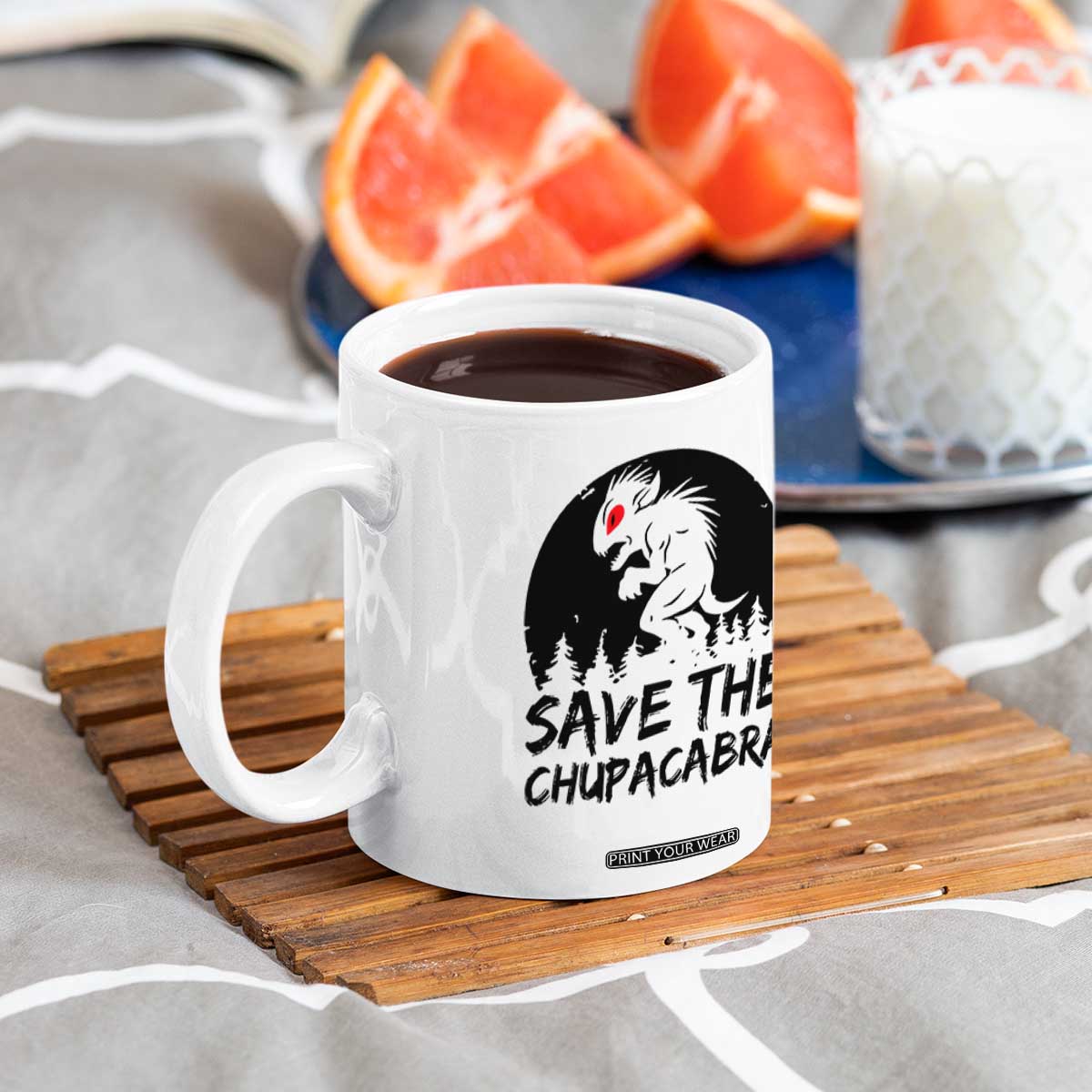 Chupacabra Coffee Mug Funny Cryptid Save The Goat Sucker Gift TS12 Print Your Wear