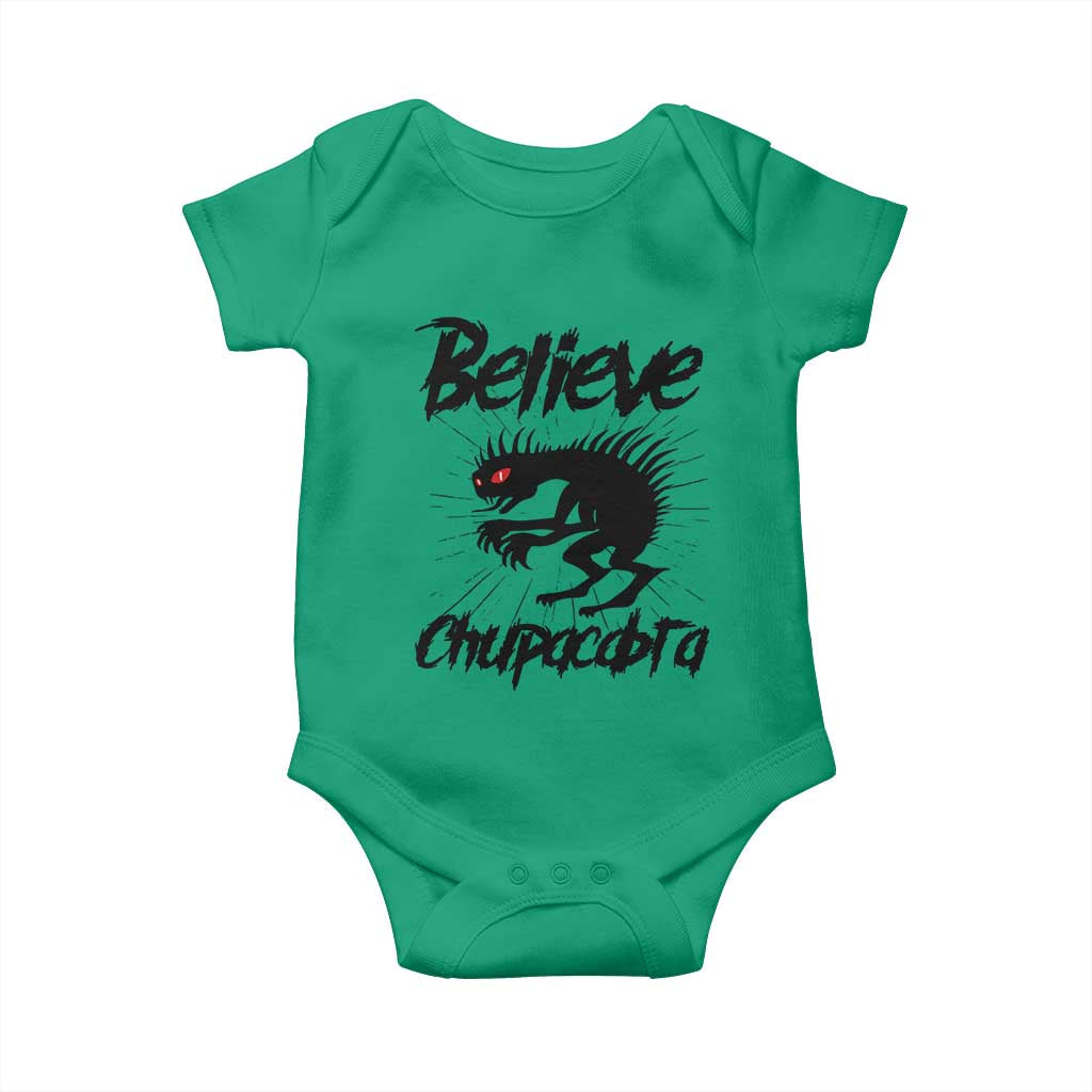 Urban Legends And Mystery Gift Baby Onesie Believe Chupacabra TS12 Irish Green Print Your Wear