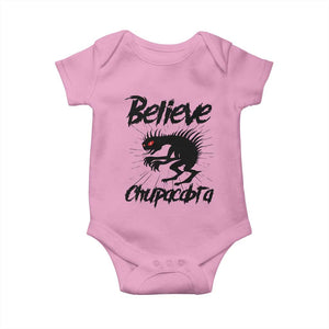 Urban Legends And Mystery Gift Baby Onesie Believe Chupacabra TS12 Light Pink Print Your Wear