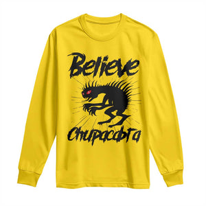 Urban Legends And Mystery Gift Long Sleeve Shirt Believe Chupacabra TS12 Daisy Print Your Wear