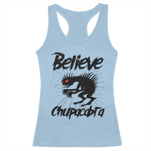 Urban Legends And Mystery Gift Racerback Tank Top Believe Chupacabra TS12 Light Blue Print Your Wear