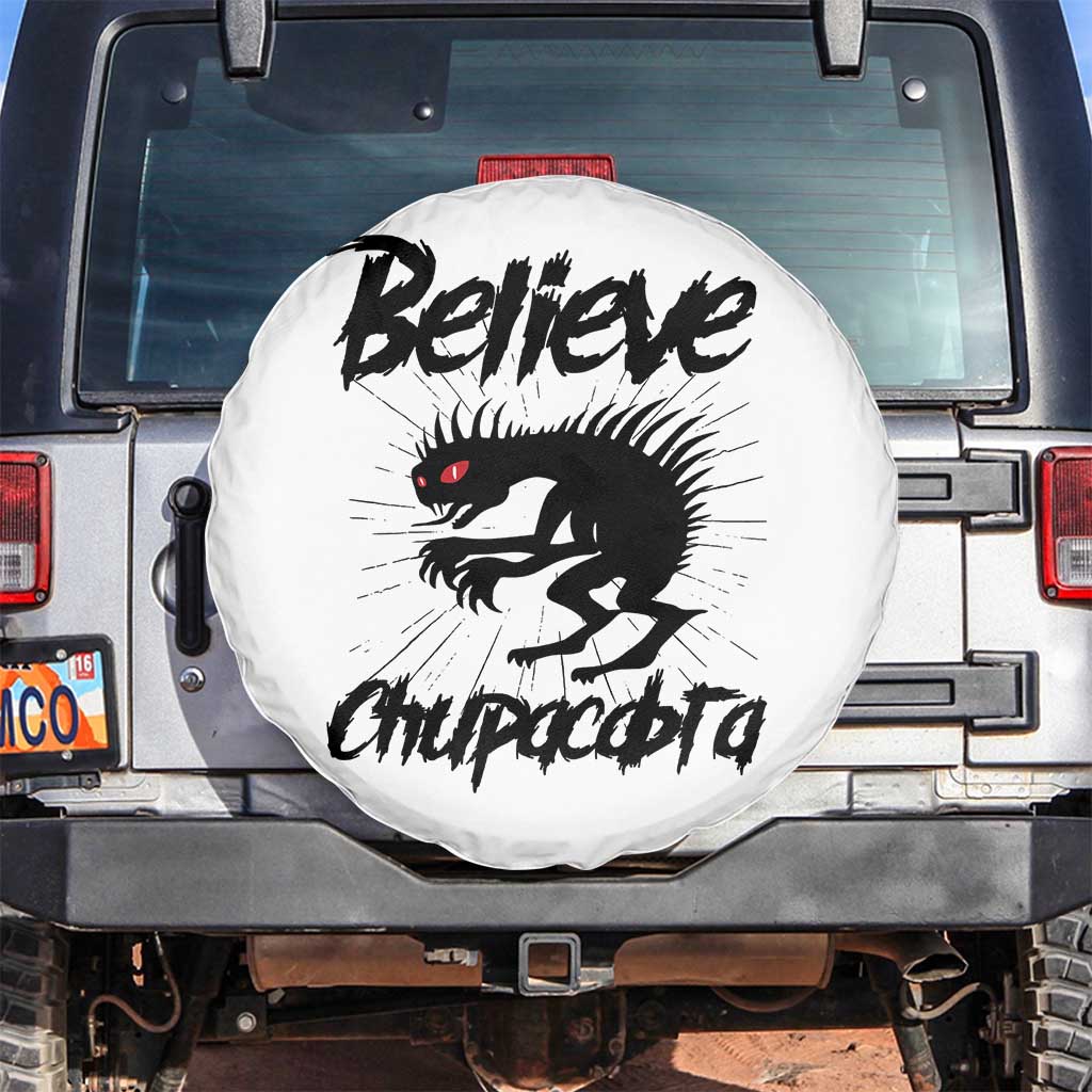 Urban Legends And Mystery Gift Spare Tire Cover Believe Chupacabra TS12 No hole White Print Your Wear
