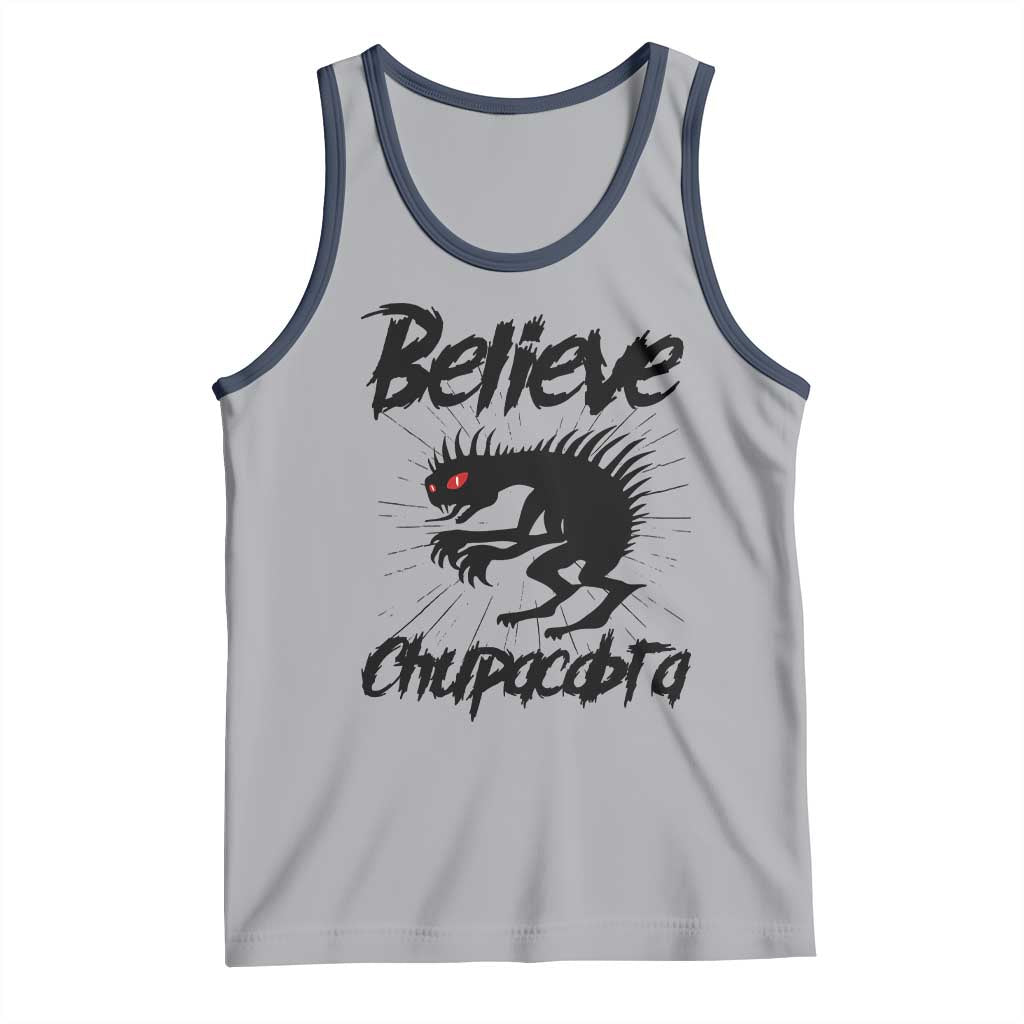 Urban Legends And Mystery Gift Tank Top Believe Chupacabra TS12 Athletic Heather Navy Print Your Wear
