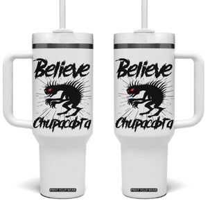 Urban Legends And Mystery Gift Tumbler With Handle Believe Chupacabra TS12 One Size: 40 oz White Print Your Wear