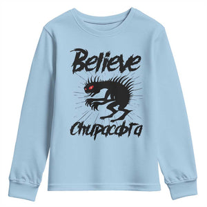 Urban Legends And Mystery Gift Youth Sweatshirt Believe Chupacabra TS12 Light Blue Print Your Wear