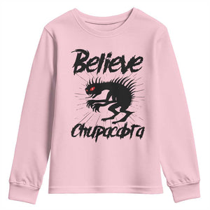 Urban Legends And Mystery Gift Youth Sweatshirt Believe Chupacabra TS12 Light Pink Print Your Wear