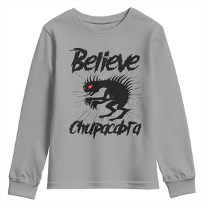 Urban Legends And Mystery Gift Youth Sweatshirt Believe Chupacabra TS12 Sport Gray Print Your Wear