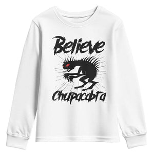 Urban Legends And Mystery Gift Youth Sweatshirt Believe Chupacabra TS12 White Print Your Wear