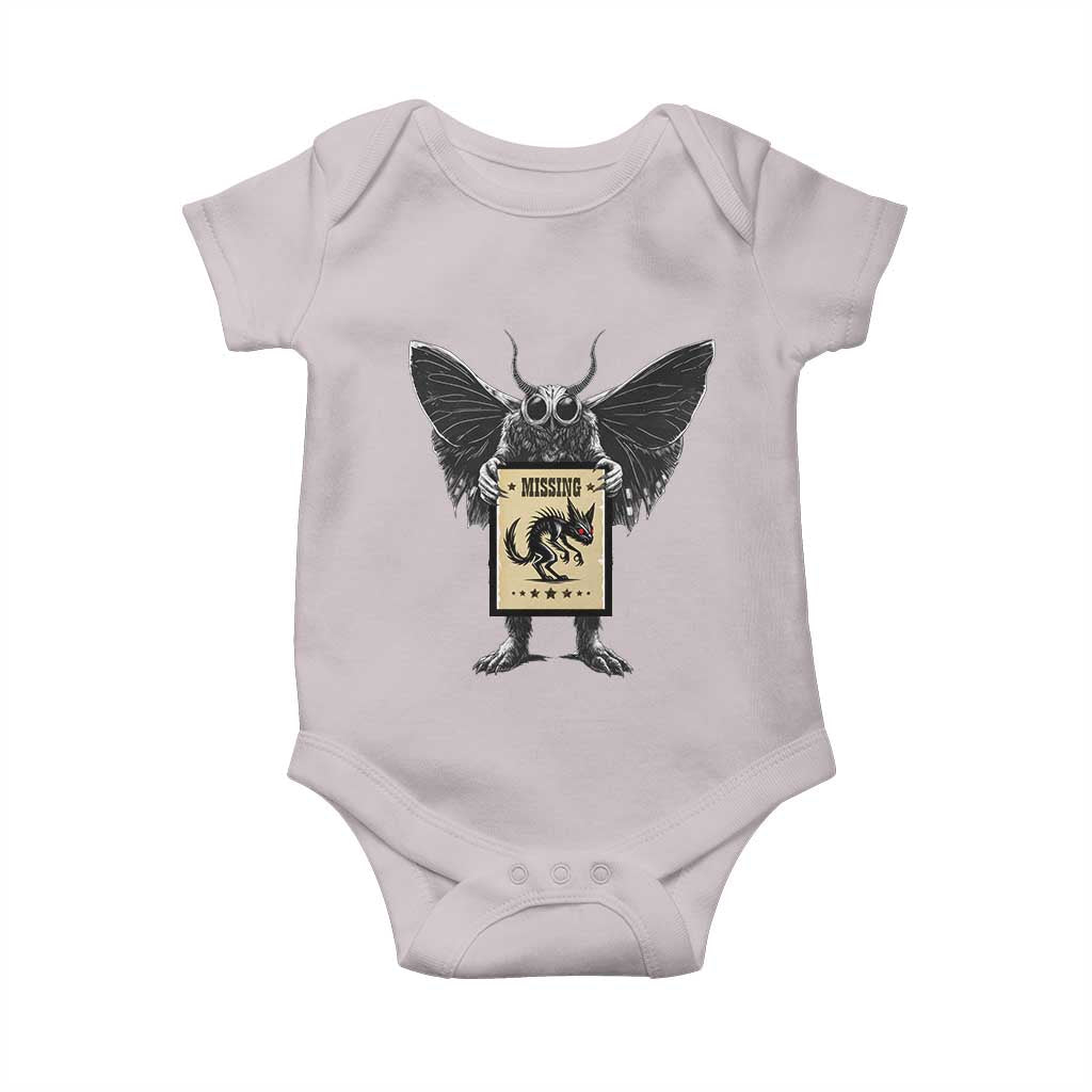 Mothman Missing Chupacabra Baby Onesie Funny Cryptid Gift TS12 Ice Gray Print Your Wear