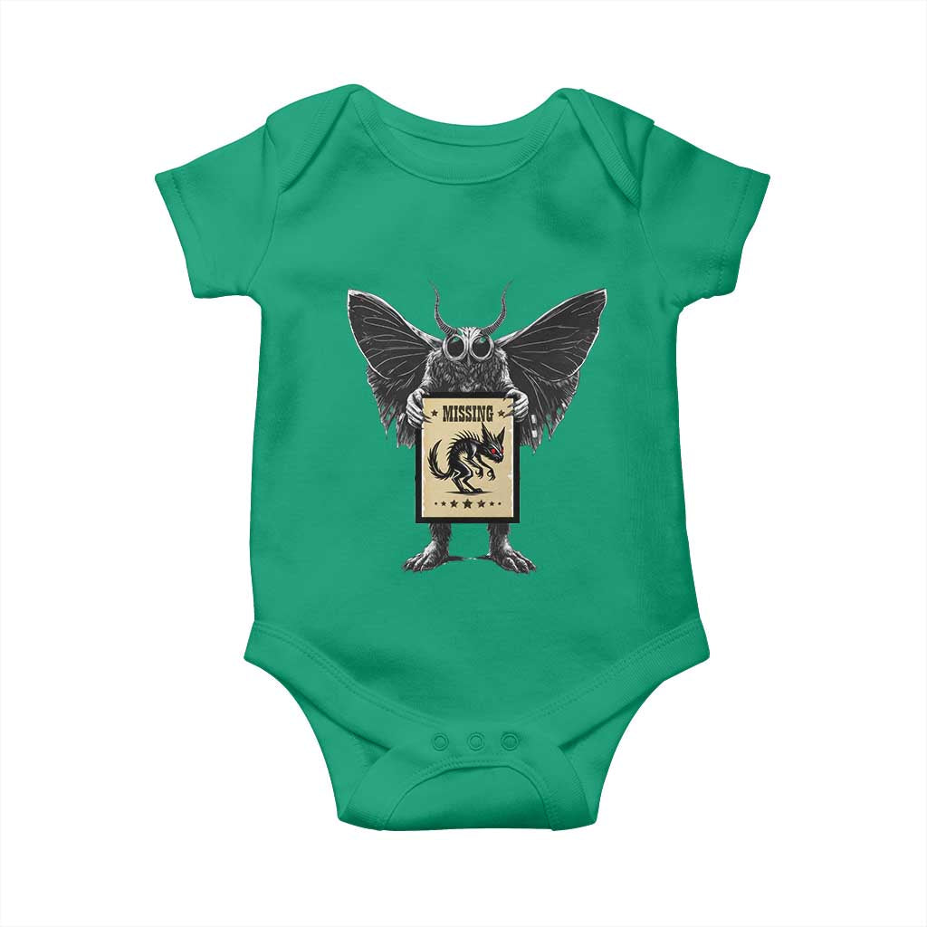 Mothman Missing Chupacabra Baby Onesie Funny Cryptid Gift TS12 Irish Green Print Your Wear