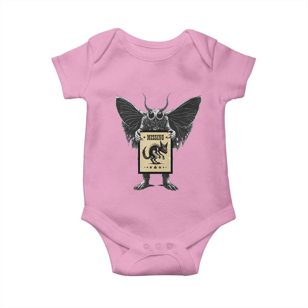 Mothman Missing Chupacabra Baby Onesie Funny Cryptid Gift TS12 Light Pink Print Your Wear