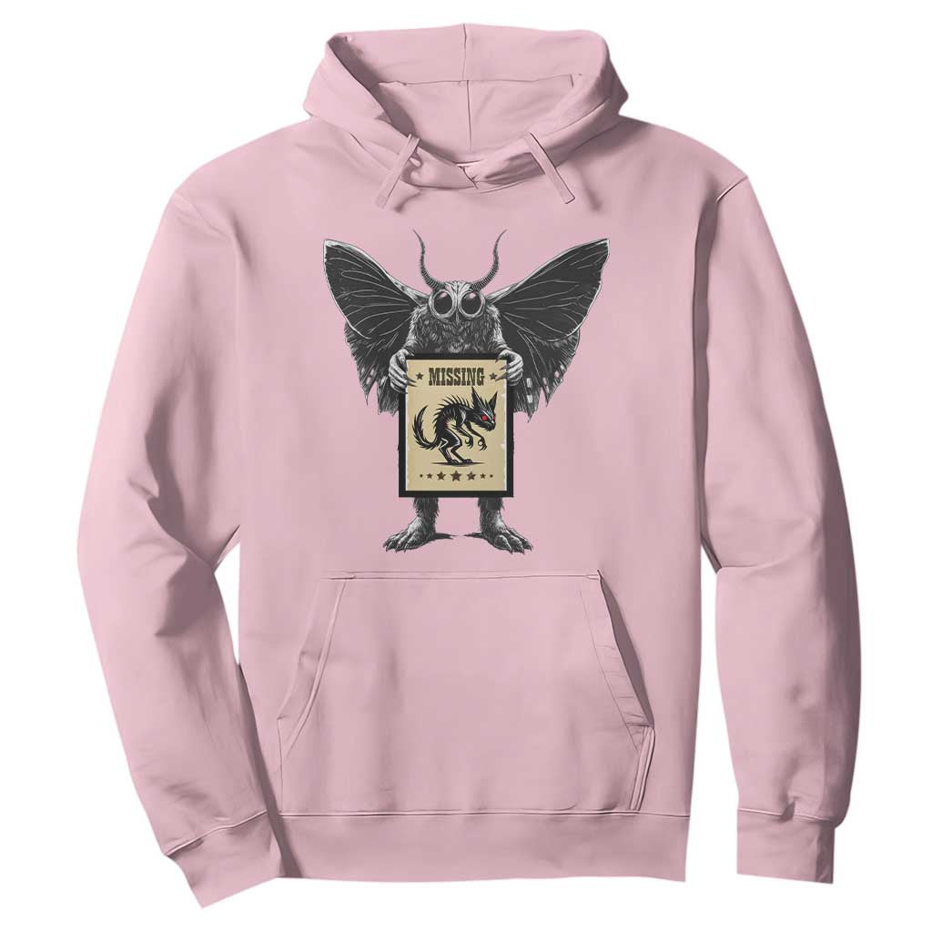 Mothman Missing Chupacabra Hoodie Funny Cryptid Gift TS12 Light Pink Print Your Wear