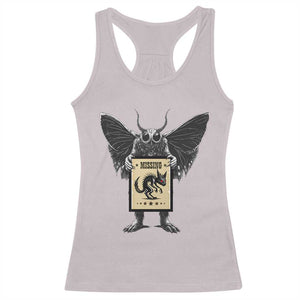 Mothman Missing Chupacabra Racerback Tank Top Funny Cryptid Gift TS12 Ice Gray Print Your Wear