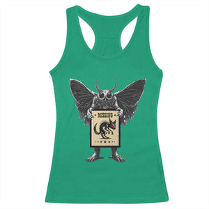 Mothman Missing Chupacabra Racerback Tank Top Funny Cryptid Gift TS12 Irish Green Print Your Wear