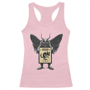 Mothman Missing Chupacabra Racerback Tank Top Funny Cryptid Gift TS12 Light Pink Print Your Wear