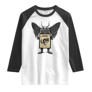 Mothman Missing Chupacabra Raglan Shirt Funny Cryptid Gift TS12 White Black Print Your Wear