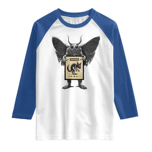 Mothman Missing Chupacabra Raglan Shirt Funny Cryptid Gift TS12 White Royal Print Your Wear