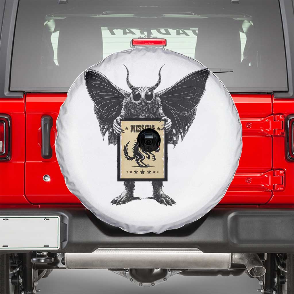 Mothman Missing Chupacabra Spare Tire Cover Funny Cryptid Gift TS12 White Print Your Wear