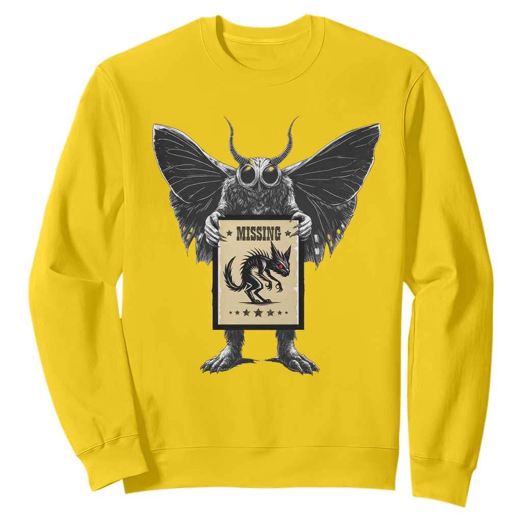 Mothman Missing Chupacabra Sweatshirt Funny Cryptid Gift TS12 Daisy Print Your Wear
