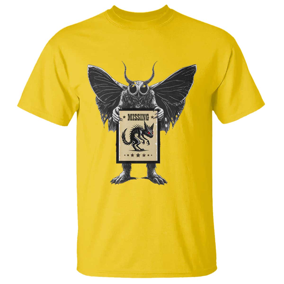 Mothman Missing Chupacabra T Shirt Funny Cryptid Gift TS12 Daisy Print Your Wear
