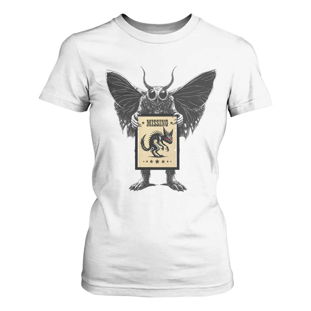 Mothman Missing Chupacabra T Shirt For Women Funny Cryptid Gift TS12 White Print Your Wear