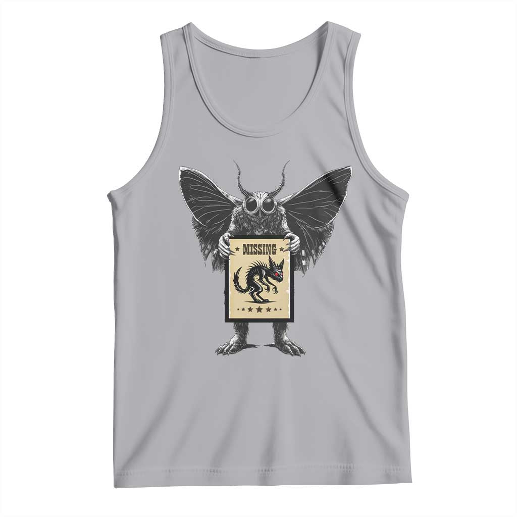 Mothman Missing Chupacabra Tank Top Funny Cryptid Gift TS12 Athletic Heather Print Your Wear