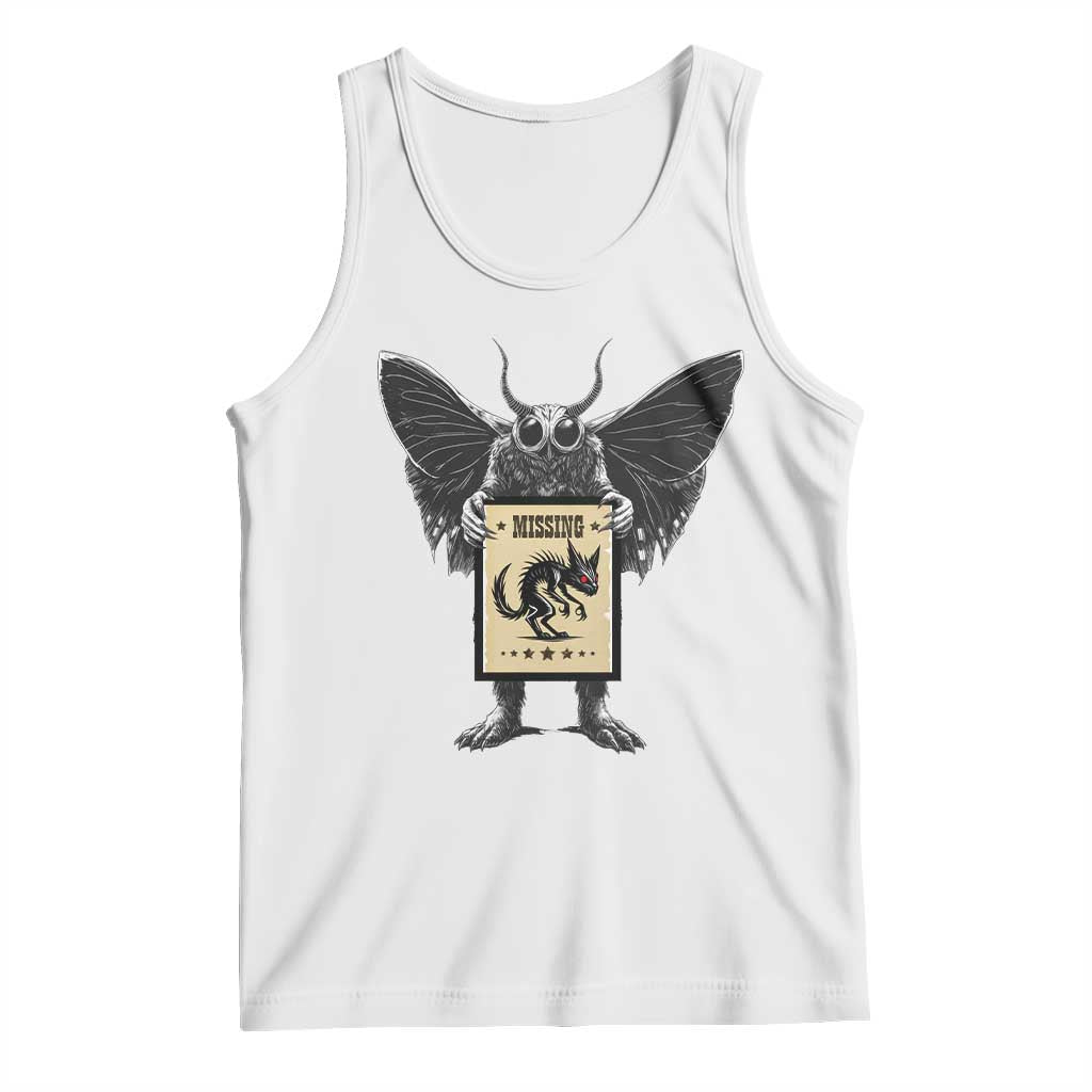 Mothman Missing Chupacabra Tank Top Funny Cryptid Gift TS12 White Print Your Wear