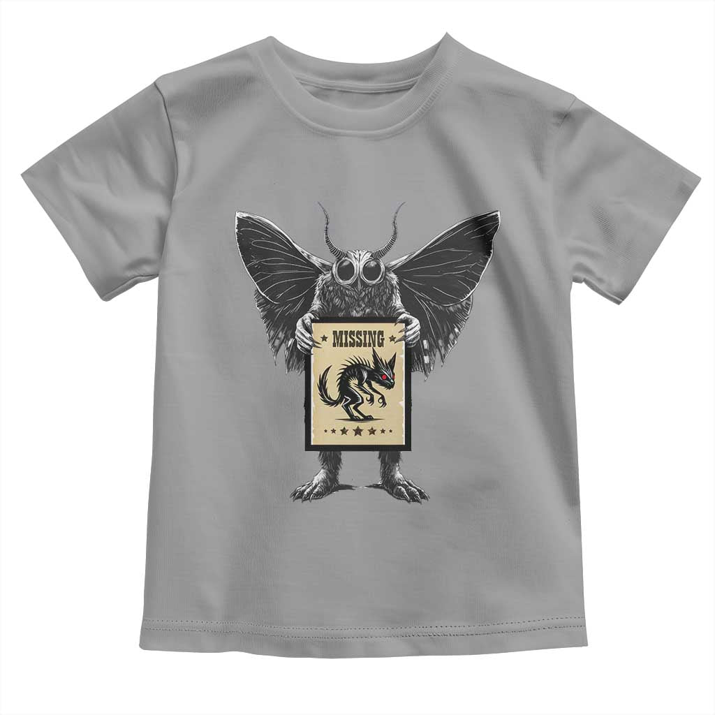 Mothman Missing Chupacabra Toddler T Shirt Funny Cryptid Gift TS12 Sport Gray Print Your Wear