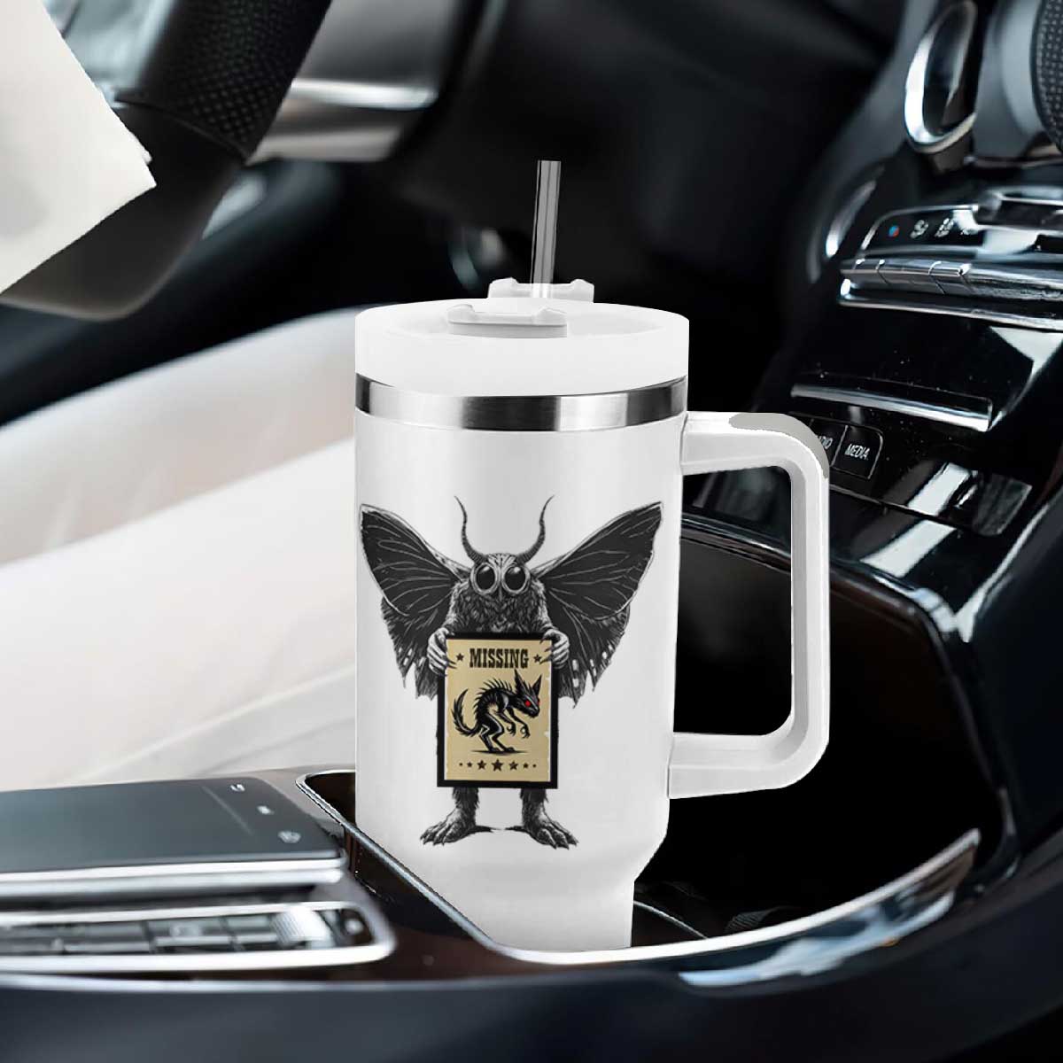 Mothman Missing Chupacabra Tumbler With Handle Funny Cryptid Gift TS12 Print Your Wear
