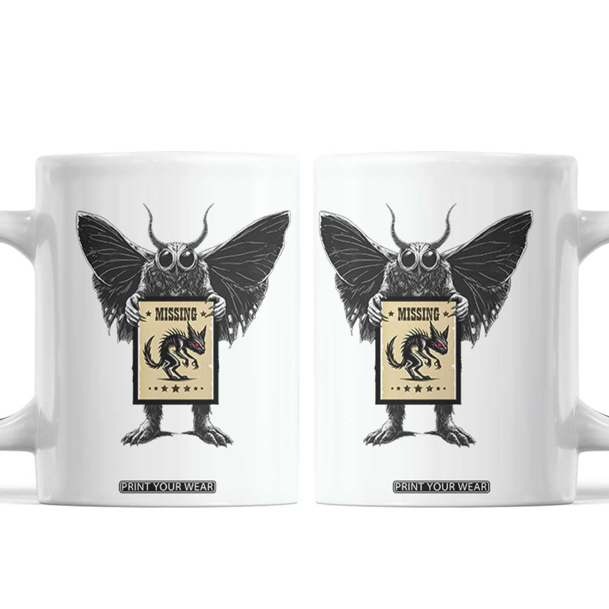 Mothman Missing Chupacabra Coffee Mug Funny Cryptid Gift TS12 White Print Your Wear