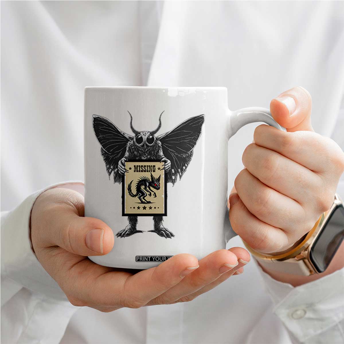 Mothman Missing Chupacabra Coffee Mug Funny Cryptid Gift TS12 Print Your Wear