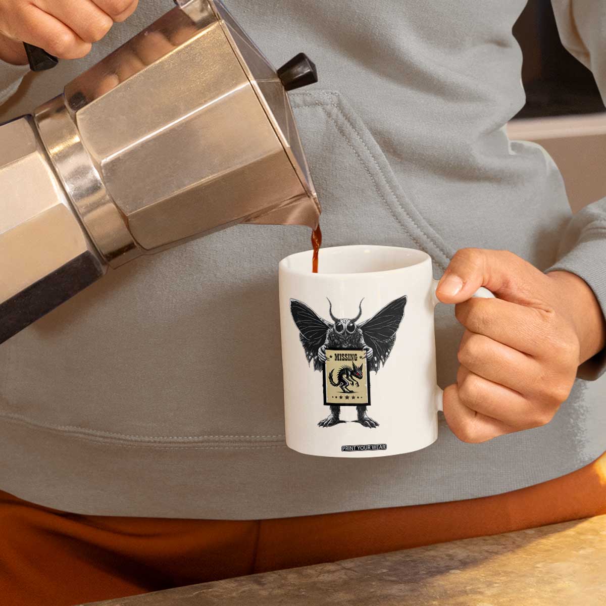 Mothman Missing Chupacabra Coffee Mug Funny Cryptid Gift TS12 Print Your Wear