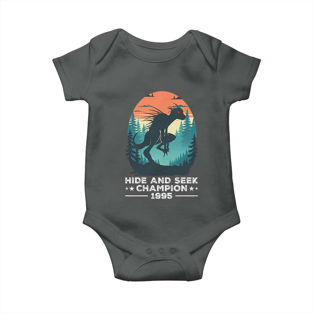 Chupacabra Baby Onesie Gothic Humor Hide And Seek Champion Gift TS12 Dark Heather Print Your Wear