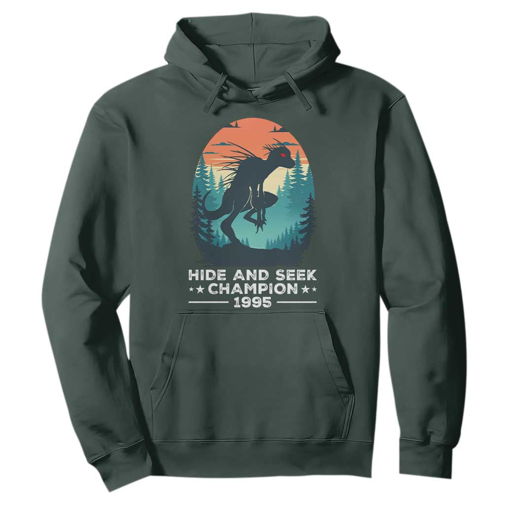 Chupacabra Hoodie Gothic Humor Hide And Seek Champion Gift TS12 Dark Forest Green Print Your Wear