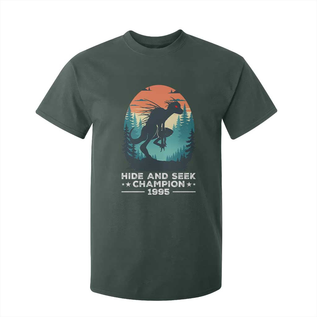 Chupacabra T Shirt For Kid Gothic Humor Hide And Seek Champion Gift TS12 Dark Forest Green Print Your Wear