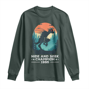 Chupacabra Long Sleeve Shirt Gothic Humor Hide And Seek Champion Gift TS12 Dark Forest Green Print Your Wear