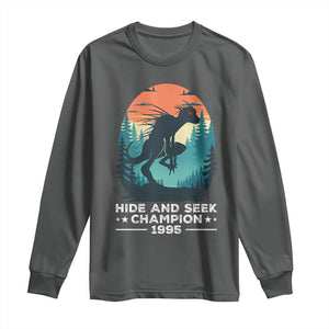 Chupacabra Long Sleeve Shirt Gothic Humor Hide And Seek Champion Gift TS12 Dark Heather Print Your Wear